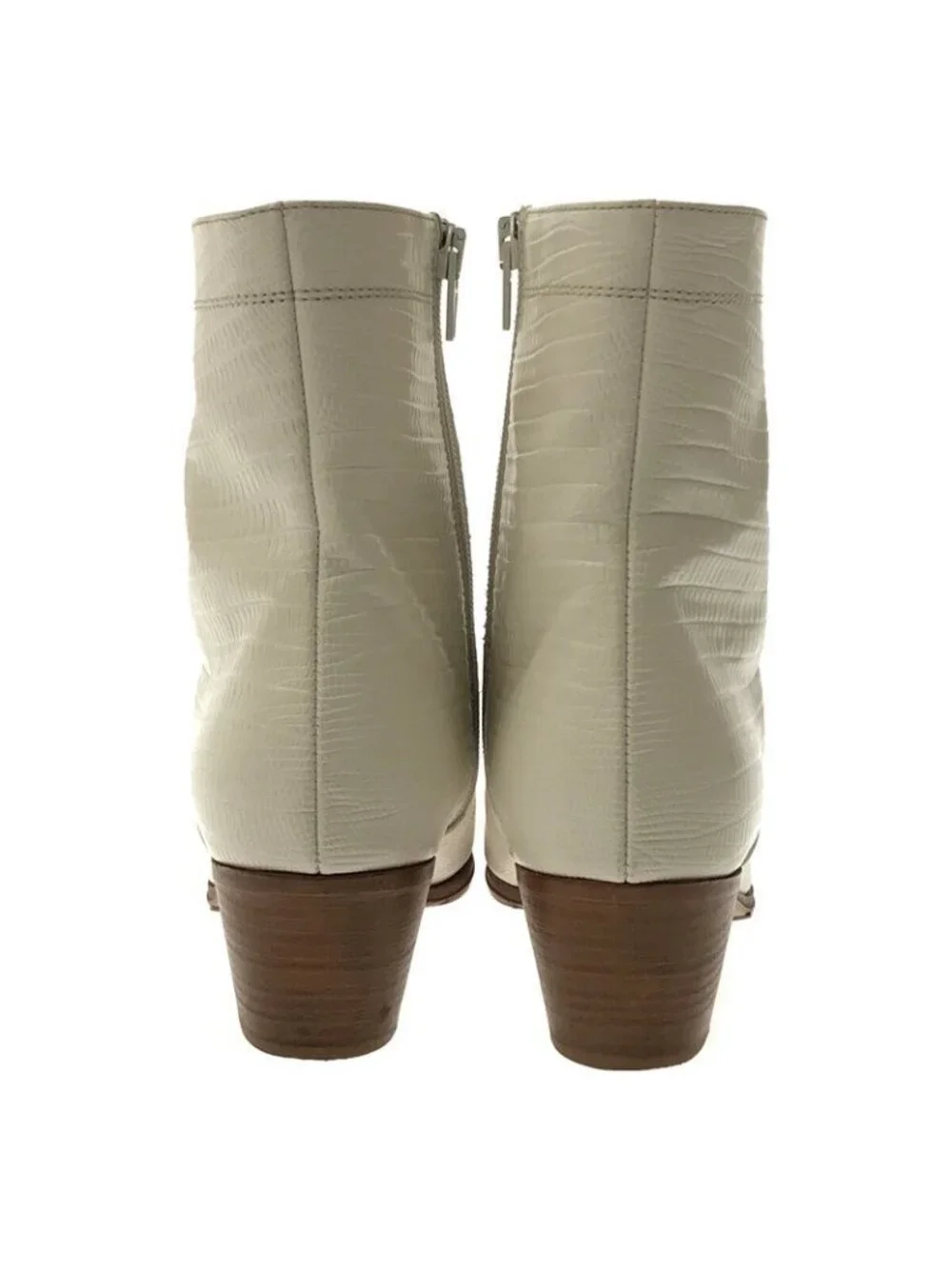 Celine Croc Shape Pressed Short Boots 34 White - Picture 3 of 10